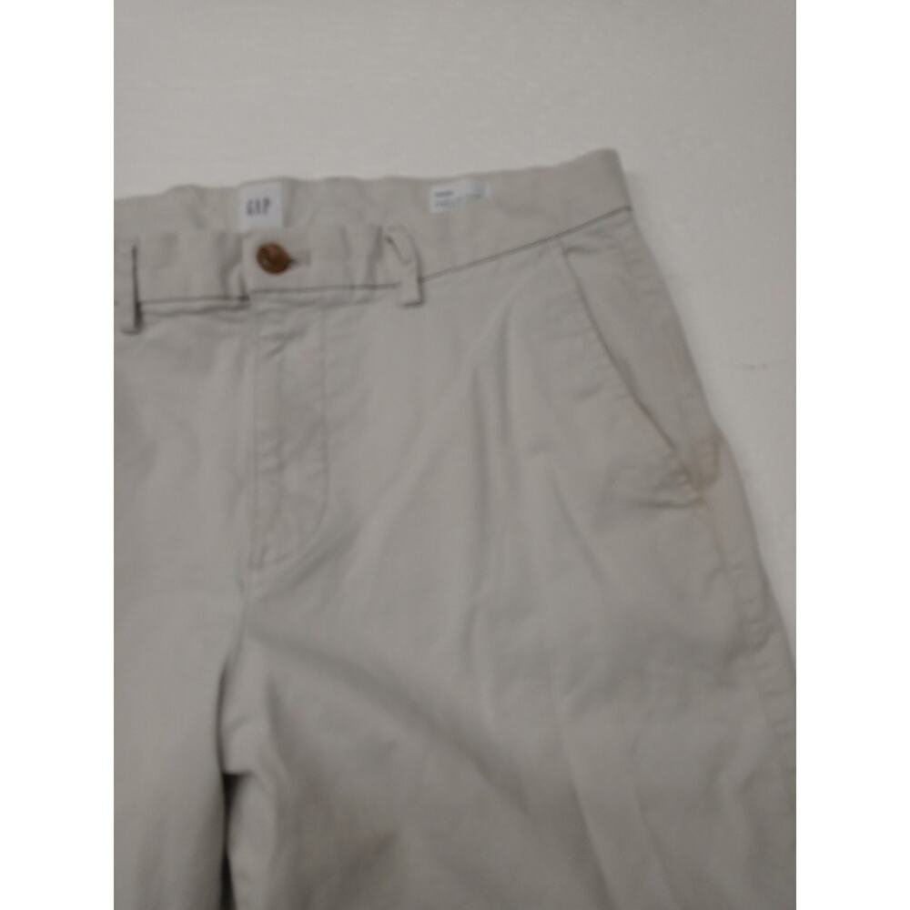 Gap 34x30 Essential Men's Khaki Straight Taper Pants Good Condition Clothing - Picture 5 of 10